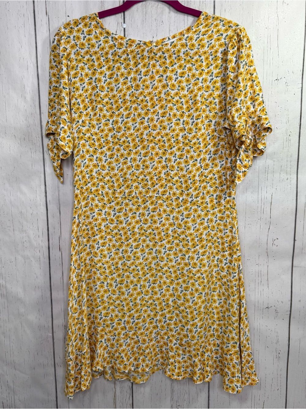 Faithfull The Brand Yellow Floral Mini Dress Cottagecore Sundress Romantic S
